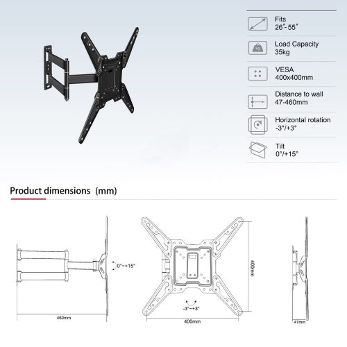 TV tartó fali konzol
