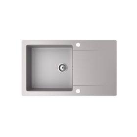 Gránit mosogató NERO Gold + szifon (szürke)