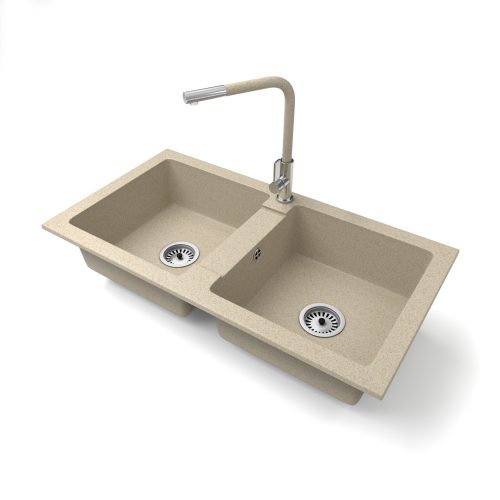 NERO Lybra gránit mosogatótálca - bézs