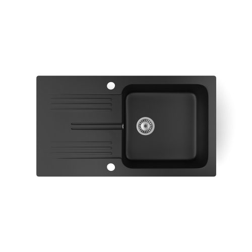 Fekete gránit mosogatótálca 