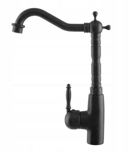 Gránit mosogató NERO Malta + Design csaptelep + dugókiemelő (fekete)x