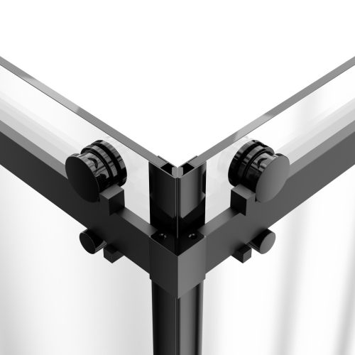 Welland Luxury-Line NSPA-9090 zuhanykabin - 90 x 90 cm - fekete profil