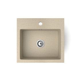 Gránit mosogató NERO Uno + szifon (bézs)