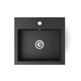 Fekete gránit mosogatótálca 