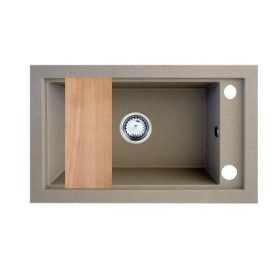   Gránit mosogató Nero Italia Panama + szifon + vágódeszka (bézs)