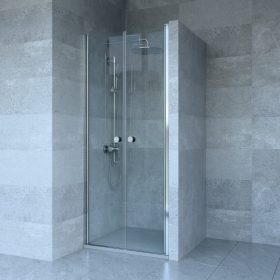   Welland RDD-80 kétszárnyú zuhanyajtó - 80 cm - króm profil