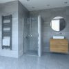 Welland RDD-80 kétszárnyú zuhanyajtó - 80 cm - króm profil
