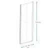 Welland RDD-80 kétszárnyú zuhanyajtó - 80 cm - króm profil
