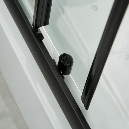 Welland RE-7090 zuhanykabin elhúzható ajtóval - 70 x 90 cm - fekete profil