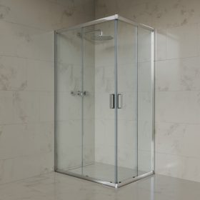   Welland RE-810 zuhanykabin elhúzható ajtóval - 80 x 100 cm - króm profil