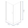 Welland RSQA-9090 zuhanykabin - 90 x 90 cm - fekete profil