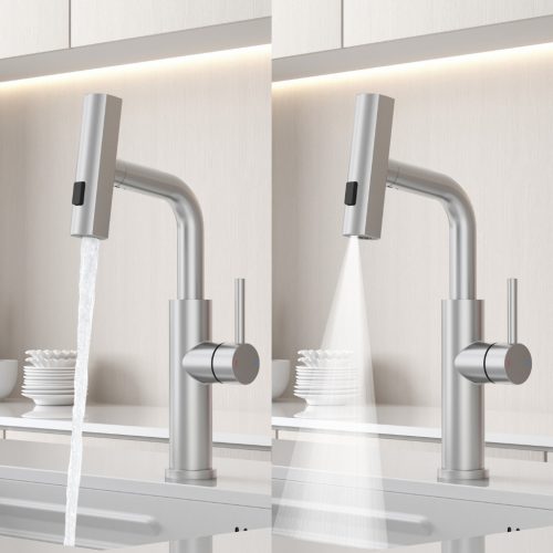 Welland S3281E-1 mosogató csaptelep - kihúzható multifunkciós fej - (inox)