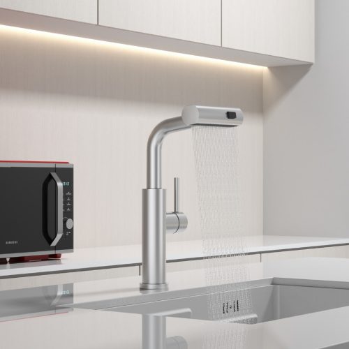 Welland S3281E-1 mosogató csaptelep - kihúzható multifunkciós fej - (inox)