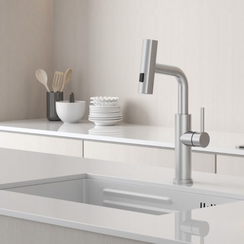 Welland S3281E-1 mosogató csaptelep - kihúzható multifunkciós fej - (inox)