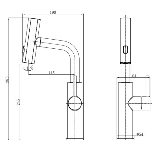 Welland S3281E-1 mosogató csaptelep - kihúzható multifunkciós fej - arany szín