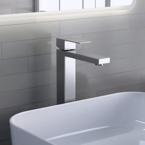 Welland Vista magasított mosdó csaptelep - acélszürke