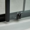 Welland SD-105 elhúzható zuhanyajtó - 105 cm - fekete profil