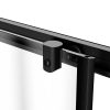 Welland SD-110 elhúzható zuhanyajtó - 110 cm - fekete profil / füstüveg