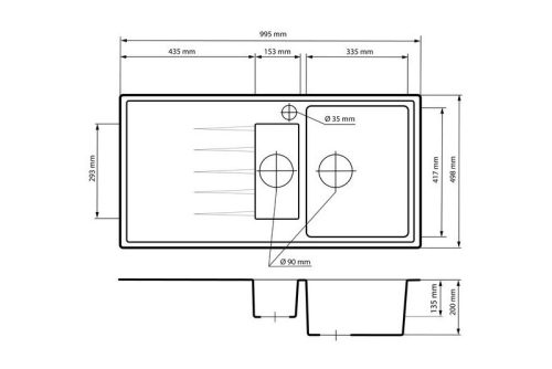 Gránit mosogatótálca 