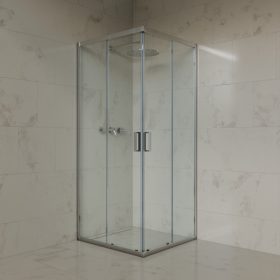   Welland SQ-8080 zuhanykabin elhúzható ajtóval - 80 x 80 cm - króm profil