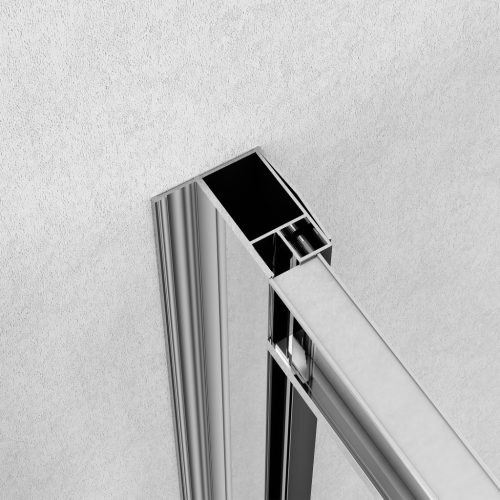 Welland SQ-8080 zuhanykabin elhúzható ajtóval - 80 x 80 cm - króm profil / dekorbetét