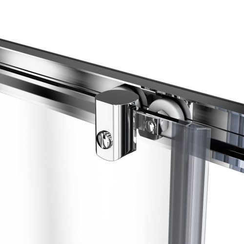 Welland SQ-8080 zuhanykabin elhúzható ajtóval - 80 x 80 cm - króm profil / dekorbetét