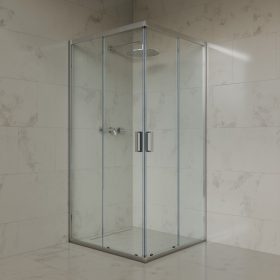   Welland SQ-9090 zuhanykabin elhúzható ajtóval - 90 x 90 cm - króm profil