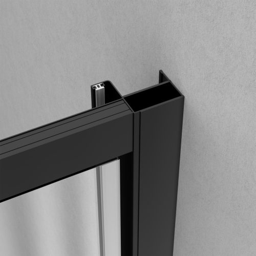 Welland SS-80 zuhanyajtó - 80 cm - fekete profil