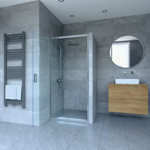 Welland SS-90 zuhanyajtó - 90 cm - króm profil