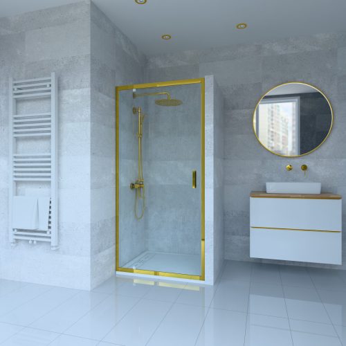 Welland SS-90 zuhanyajtó - 90 cm - arany profil