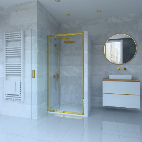 Welland SS-90 zuhanyajtó - 90 cm - arany profil