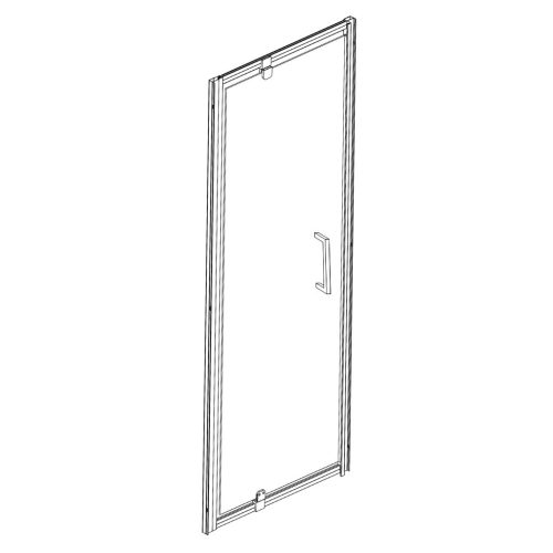 Welland SS-90 zuhanyajtó - 90 cm - arany profil