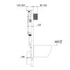 Welland Livorno Rimless fali WC + tartály nyomólappal
