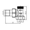 Termosztatikus radiátor sarokszelep készlet - 1/2" - szürke (TRCD10A-G)