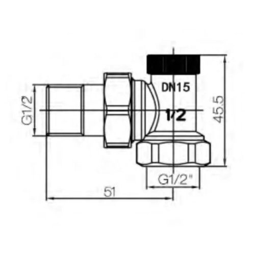 Termosztatikus radiátor sarokszelep készlet - 1/2" - szürke (TRCD10A-G)