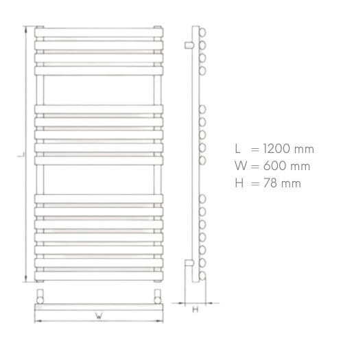 Design radiátor - 110 x 50 cm