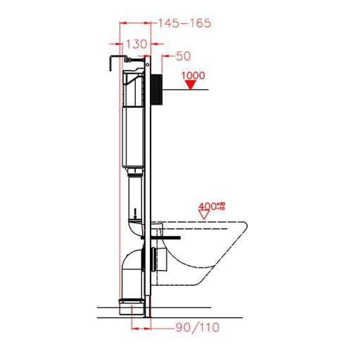 Welland Rimless W2353-1 4in1 fali WC szett