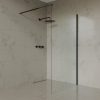 Welland WIA-110 walk-in zuhanyfal - fekete profil - 110 cm