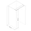 Welland WIA-110 walk-in zuhanyfal - fekete profil - 110 cm