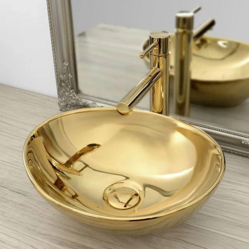 Welland Y9020A pultra építhető mosdókagyló - 40 x 33 cm (arany)