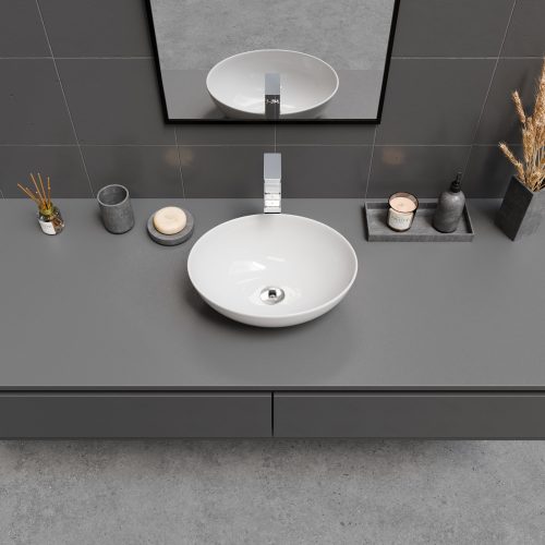 Welland pultra építhető kerámia mosdó