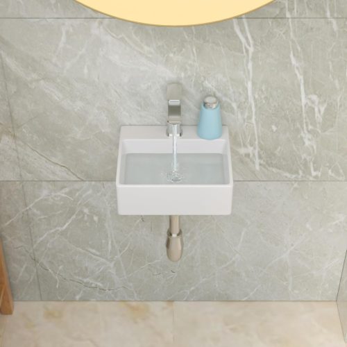 Welland Y9135 falra / pultra szerelhető mosdókagyló - 38 x 30 cm