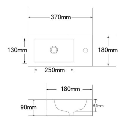 Welland falra szerelhető kerámia mosdó