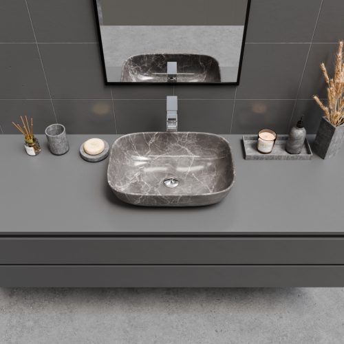 Welland pultra építhető kerámia mosdó