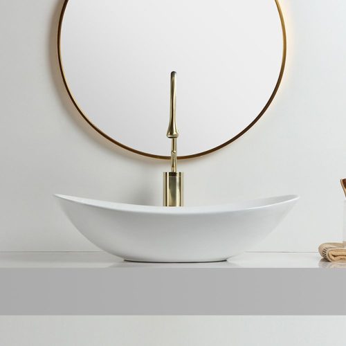 Welland pultra építhető kerámia mosdó - 52 cm